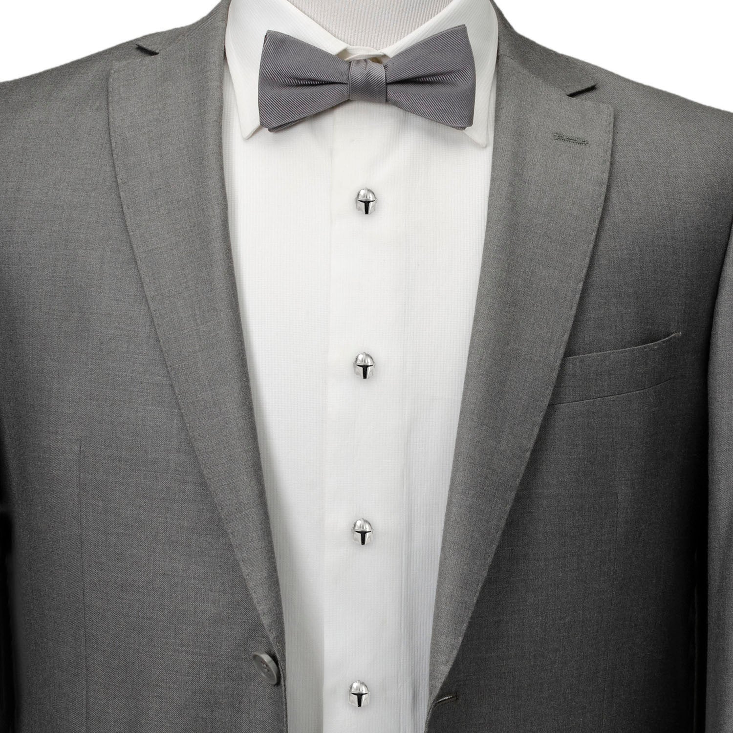 The Mandalorian 3D Helmet Formal Tuxedo Shirt Studs - Image 2