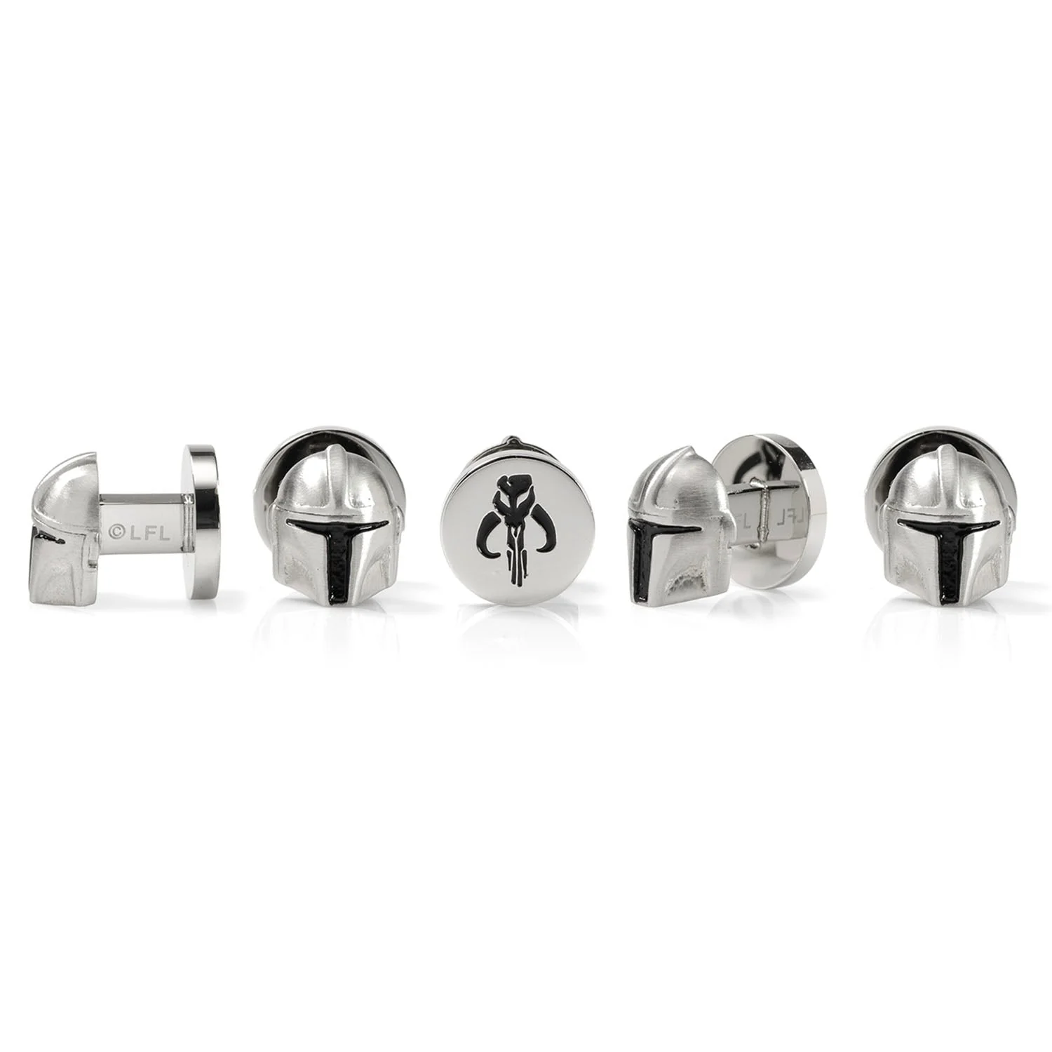 The Mandalorian 3D Helmet Formal Tuxedo Shirt Studs - Image 3