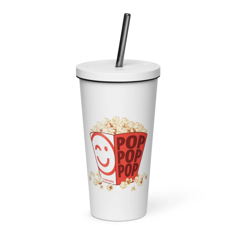 Cinemark Stainless Steel Tumbler Popcorn