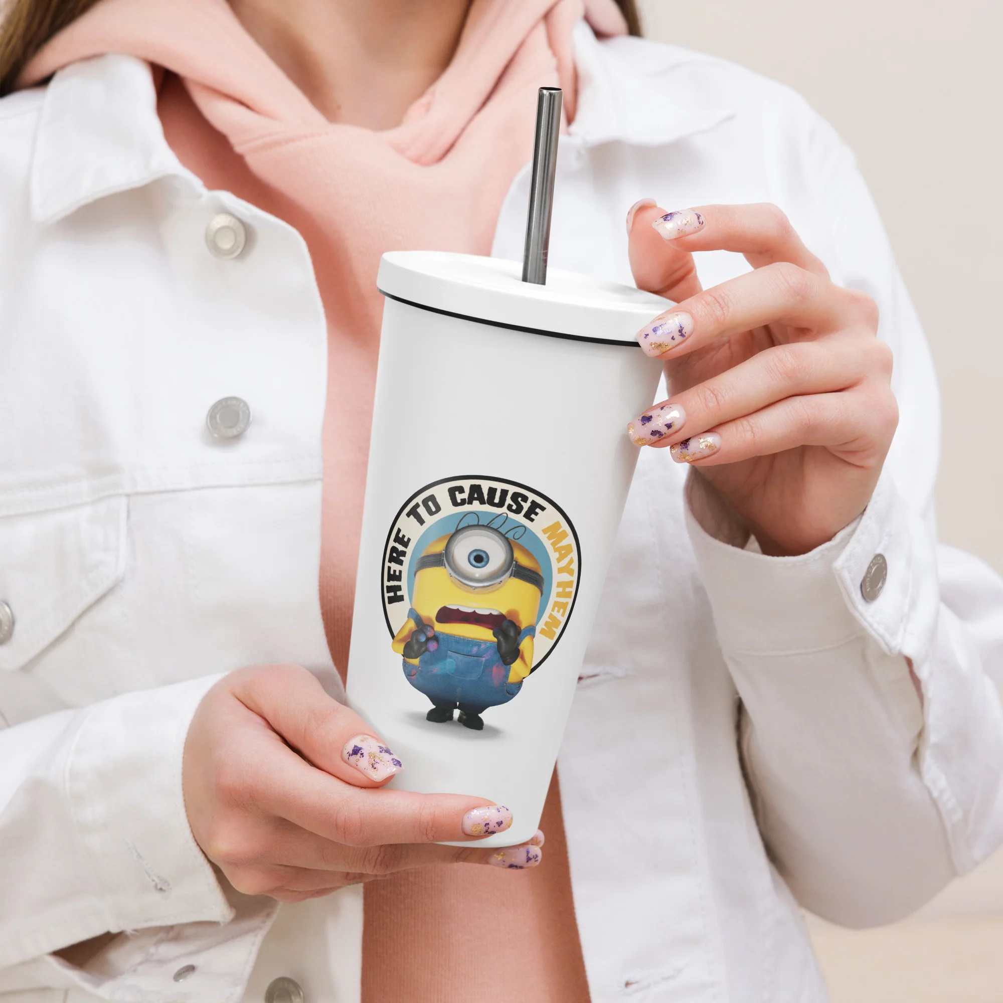 Minions & Monsters Personalized Tumbler Here to Cause Mayhem - Image 4