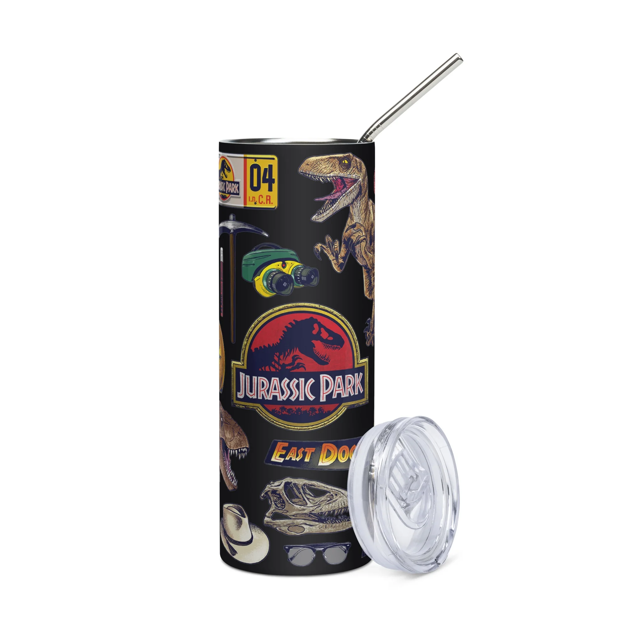 Jurassic Park Icon Collage Tumbler