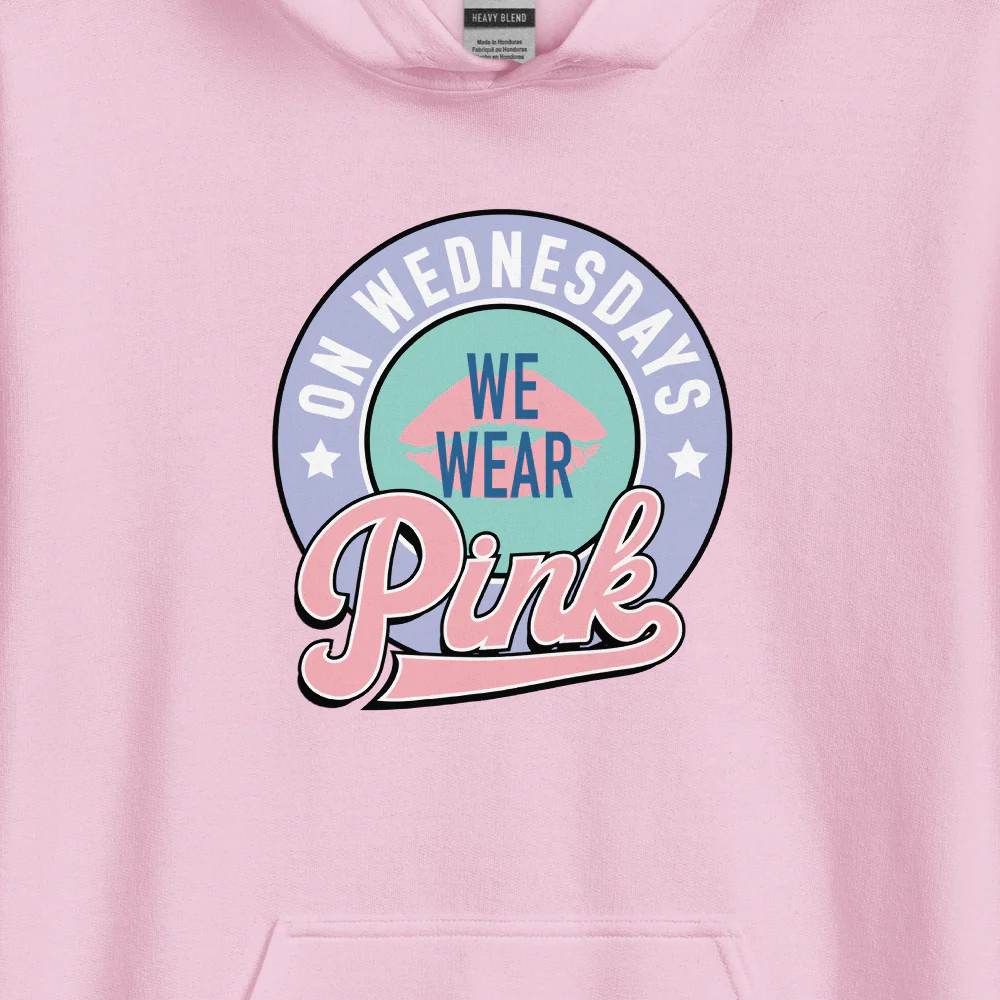 Mean Girls On Wednesdays We Wear Pink Hoodie - Image 2