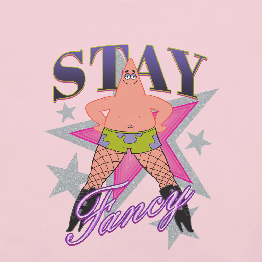 SpongeBob SquarePants Patrick Fishnets Stay Fancy T-Shirt - Image 2