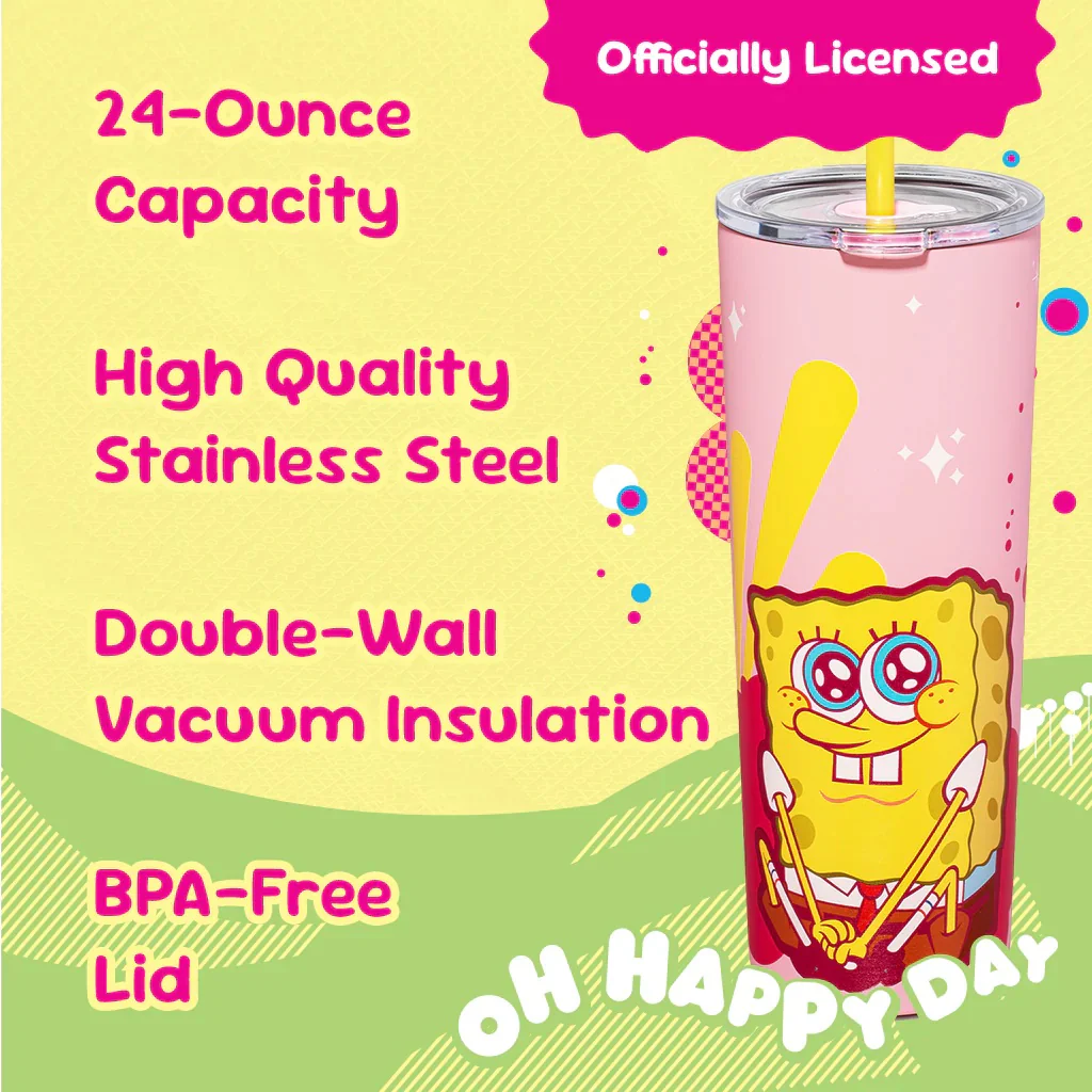 SpongeBob SquarePants Pink Movie Artwork Tumbler - Image 5
