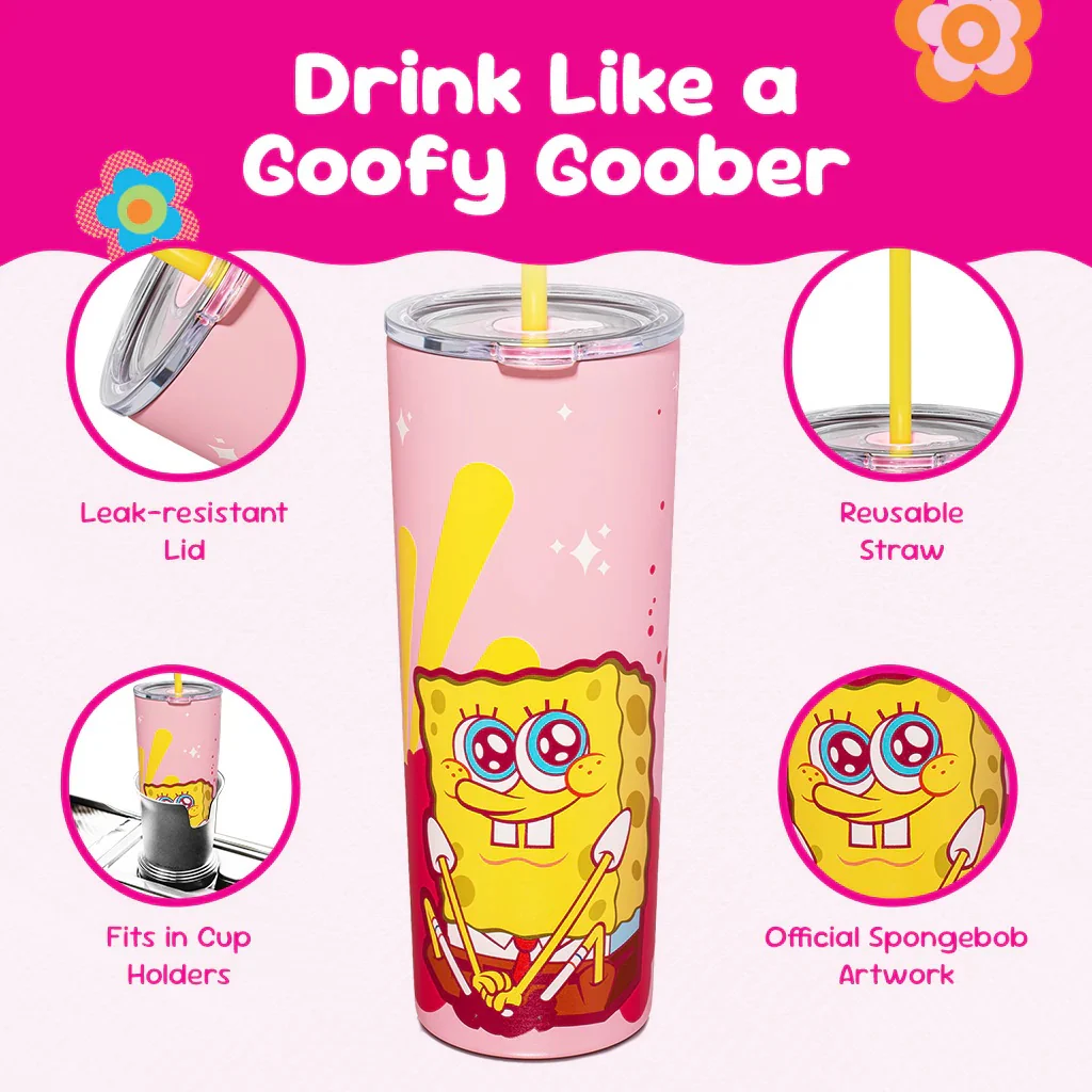 SpongeBob SquarePants Pink Movie Artwork Tumbler - Image 6