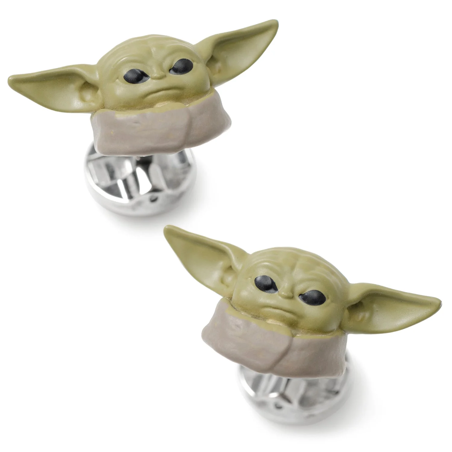 Star Wars Grogu 3D Cufflinks with Star Wars Logo Backing