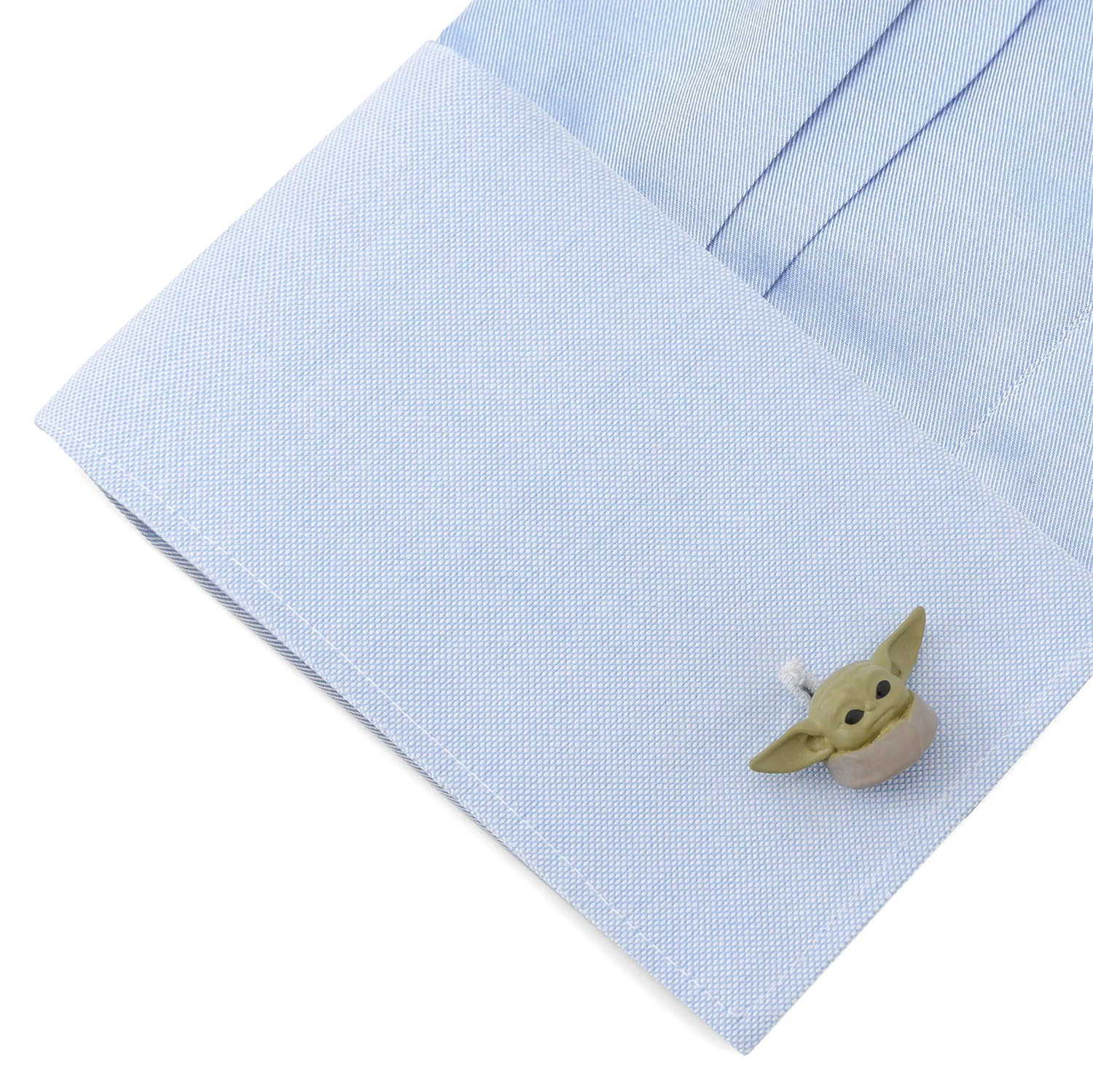Star Wars Grogu 3D Cufflinks with Star Wars Logo Backing - Image 3