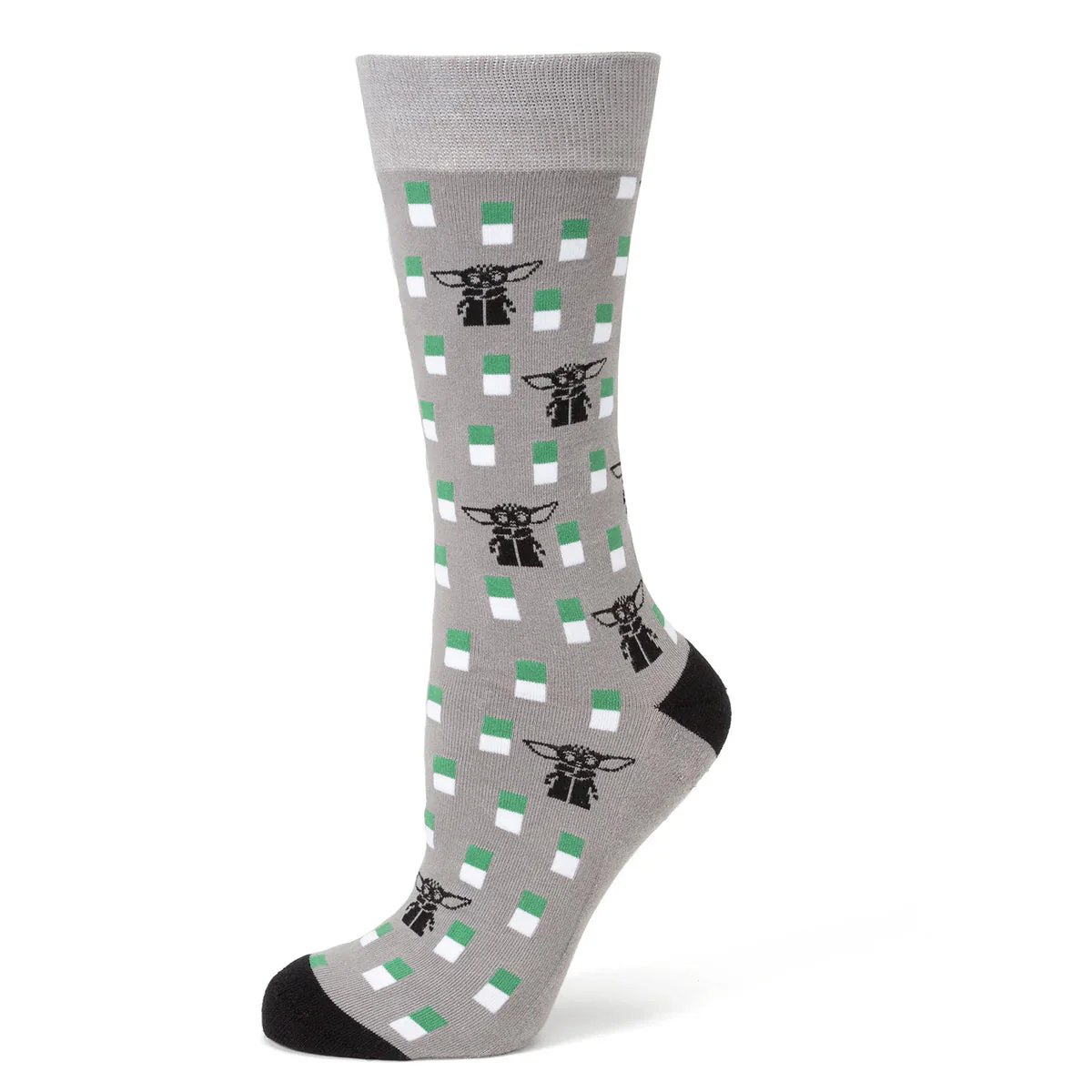 Star Wars Mandalorian and Grogu Gray Dress Socks and Lapel Pin Gift Set - Image 2