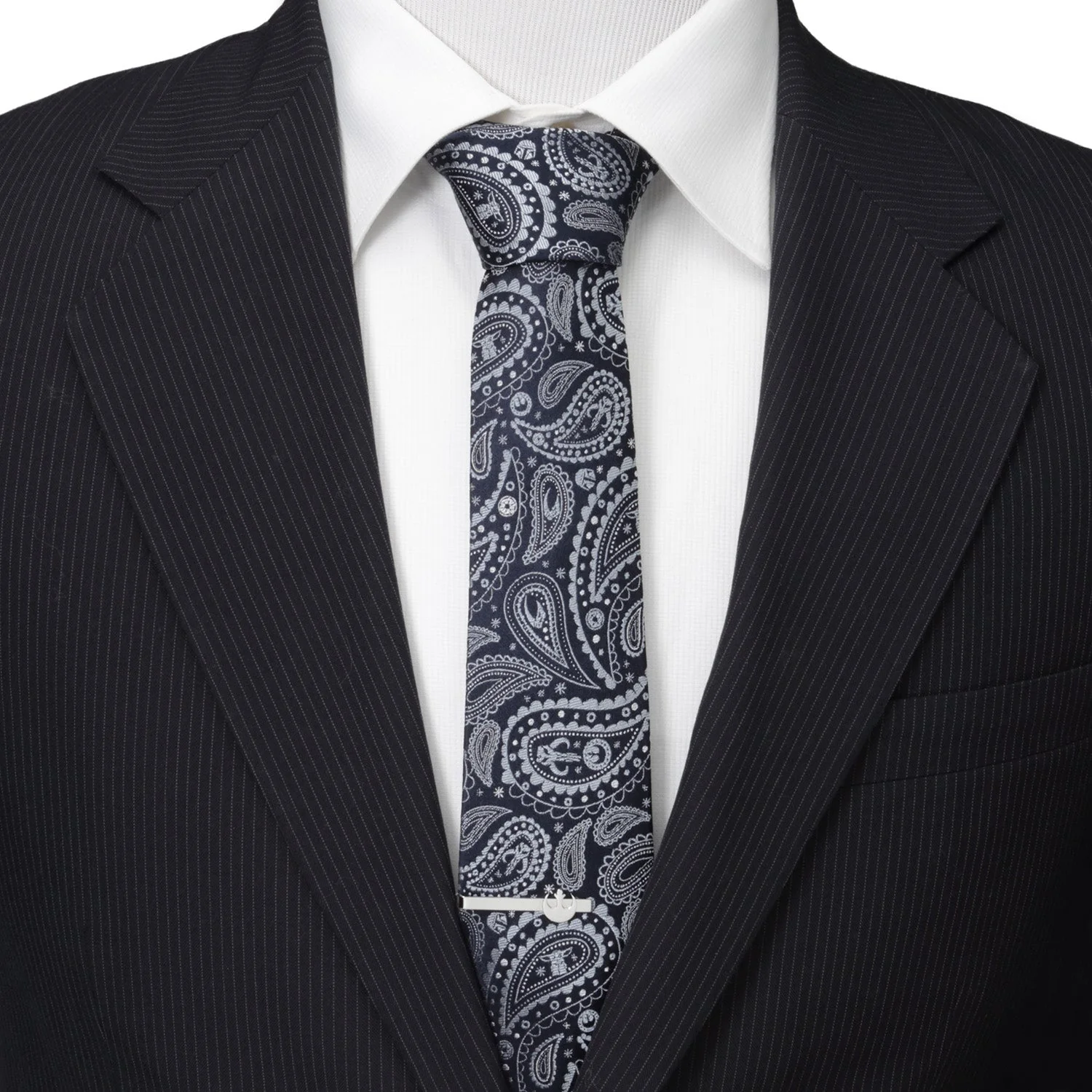 Star Wars Mandalorian Paisley Tie featuring Grogu & Mythosaur Skull - Image 2