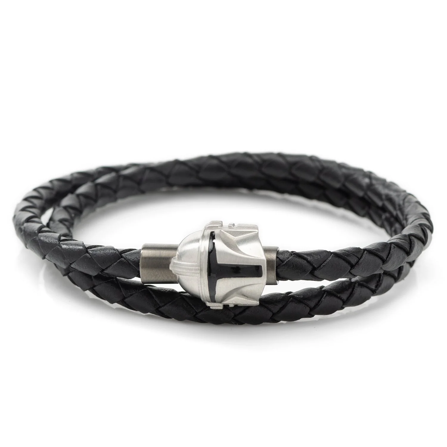 Star Wars Mandalorian Double Wrap Leather Bracelet