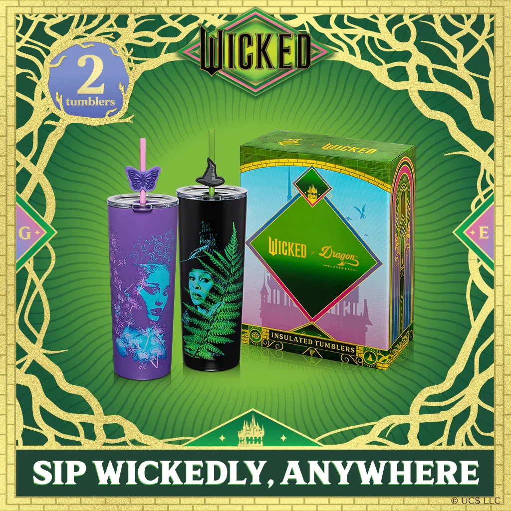 Wicked For Good Glinda & Elphaba Tumblers Set of 2 - Image 2
