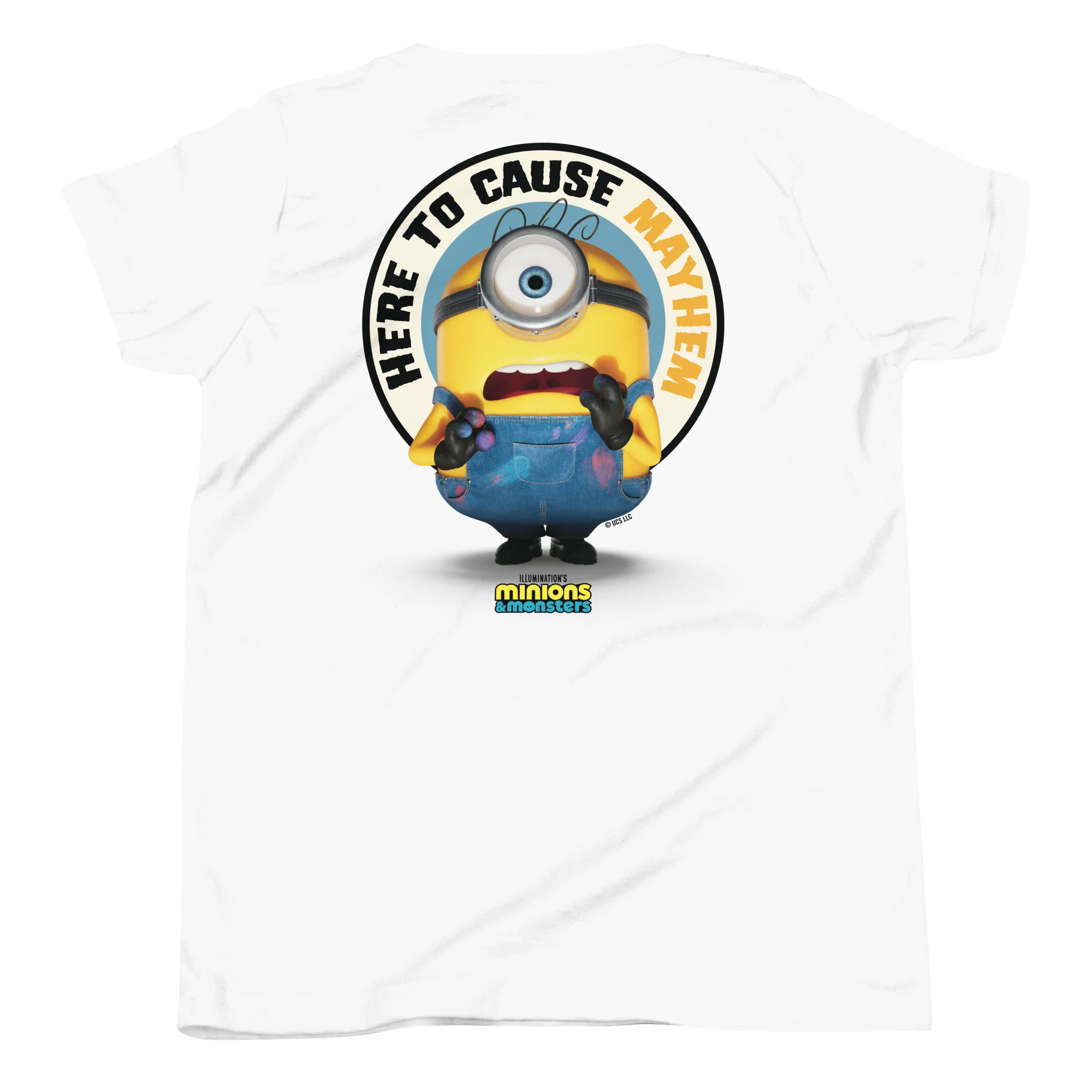 Minions & Monsters Personalized Kids T-Shirt Here to Cause Mayhem - Image 3