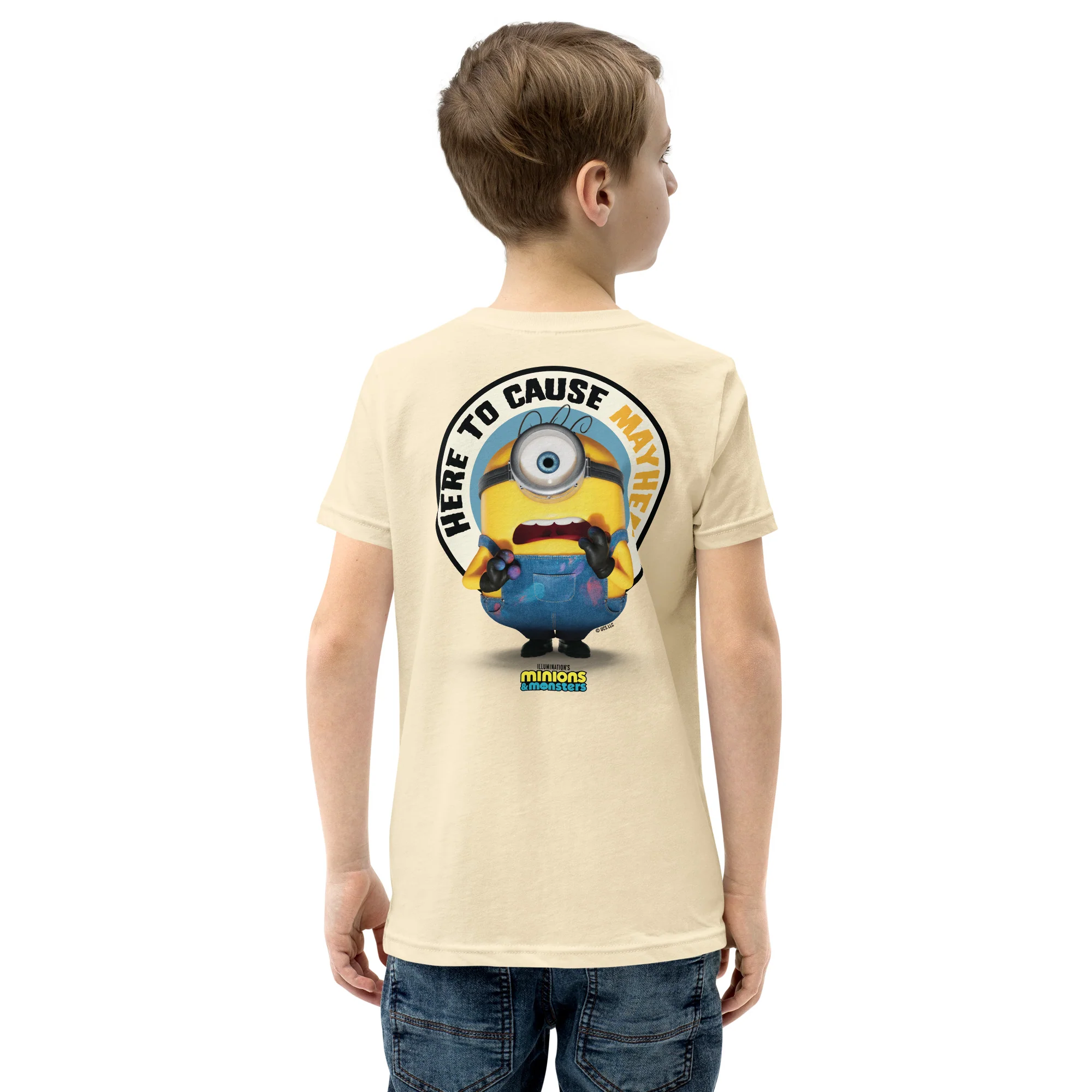 Minions & Monsters Personalized Kids T-Shirt Here to Cause Mayhem - Image 5